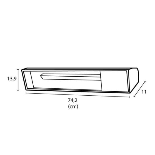 Elektrisches Infrarot-Außenheizgerät Sined Caldo Vetro Nero 2000 2.000W Fernbedienung
