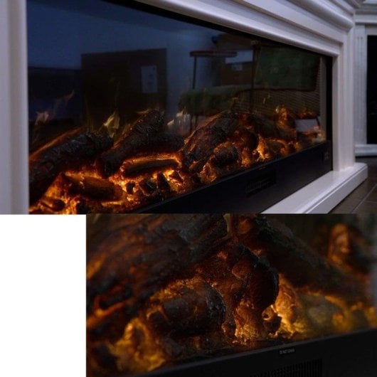 Cheminée Électrique Sined Caminetto Ispica 1500W Murale Télécommande Programmateur