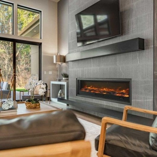 Cheminée Électrique Sined Caminetto Ispica 1500W Murale Télécommande Programmateur