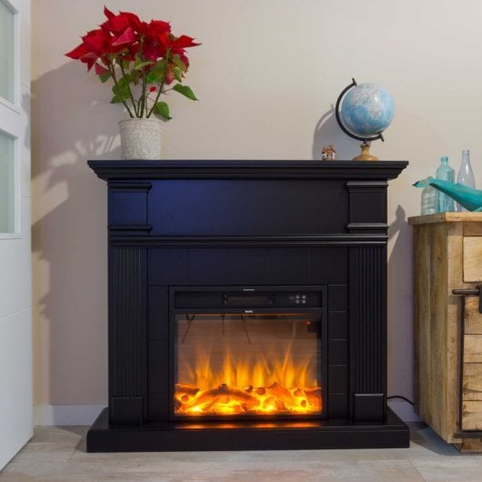 Mpc Camino Boiler-Bodenkamin mit 1500-W-Brenner, Schwarz