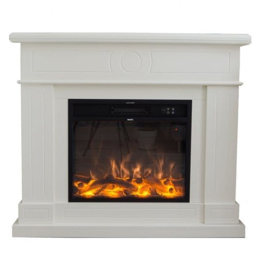 MPC Camino Lipari freistehender Kamin mit 1500-W-Brenner, Weiß