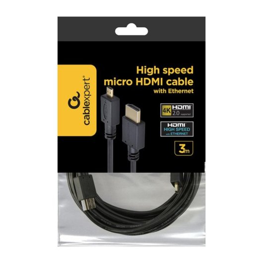 Cable HDMI a Micro HDMI Gembird 3m Negro