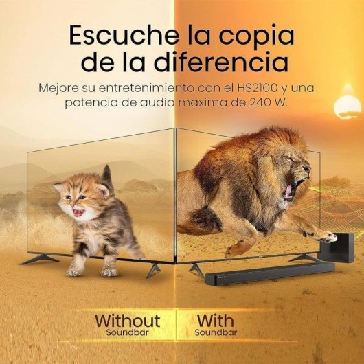 Barra de Som Hisense HS2100 2.1 240W Bluetooth HDMI Subwoofer Dolby Digital