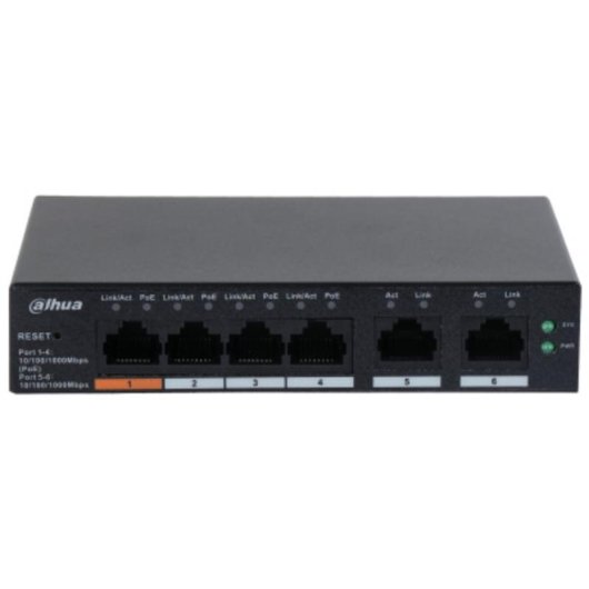 Switch Dahua Technology DH-CS4006-4GT-60 Gestionado L2 Gigabit PoE Negro