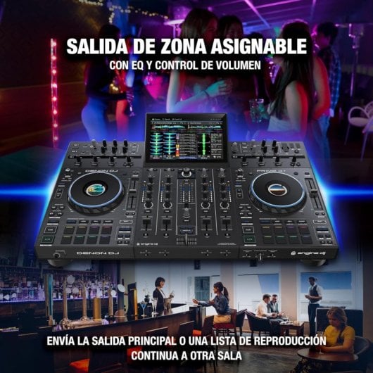 Denon DJ PRIME 4 + Controlador DJ Autónomo + Mezclador