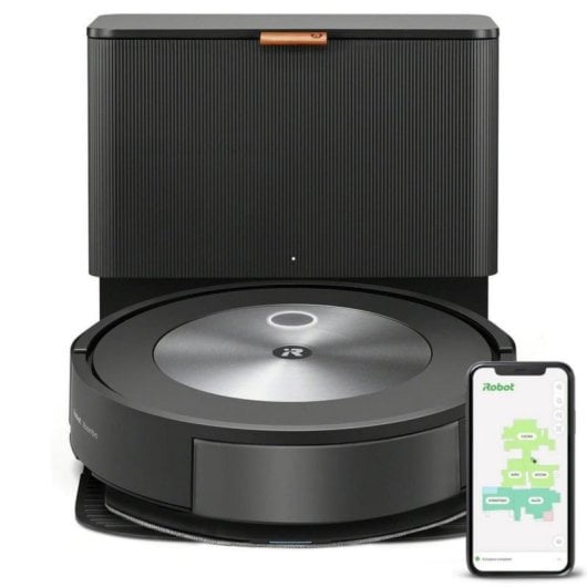Aspirador Robô com Mopa iRobot Roomba j5+ Com Esvaziamento Automático Navegação IA