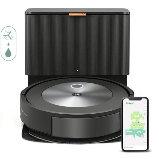 iRobot Roomba j5 Robot Aspirador y Friegasuelos + Estación de Vaciado Automático Clean Base