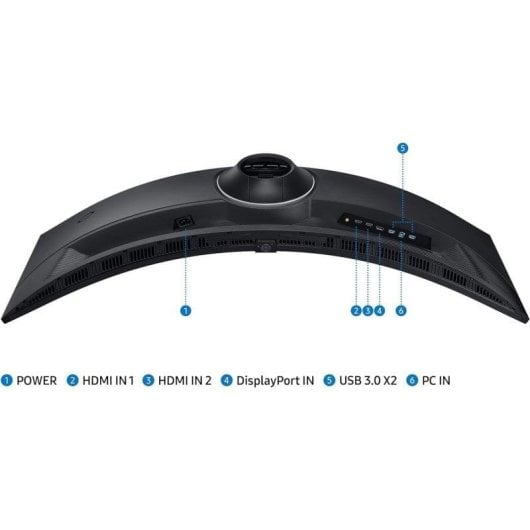 Écran PC Samsung Odyssey G95C 49'' Dual QHD 240Hz VA Incurvé FreeSync Premium Pro HDR1000