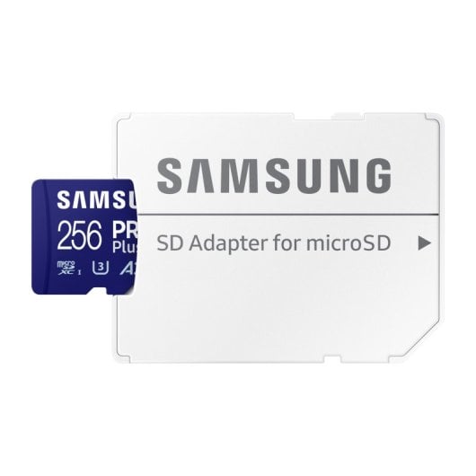Samsung PRO Plus MicroSDXC 256GB UHS-I U3 A2 V30 Clase 10 con Adaptador SD
