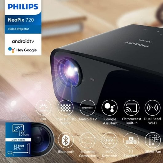 Philips NeoPix 720 Proyector LED FullHD 700 Lúmenes Negro