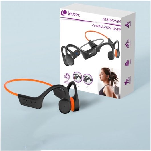 Leotec Run Pro Auriculares Conducción Ósea IPX7 Naranja