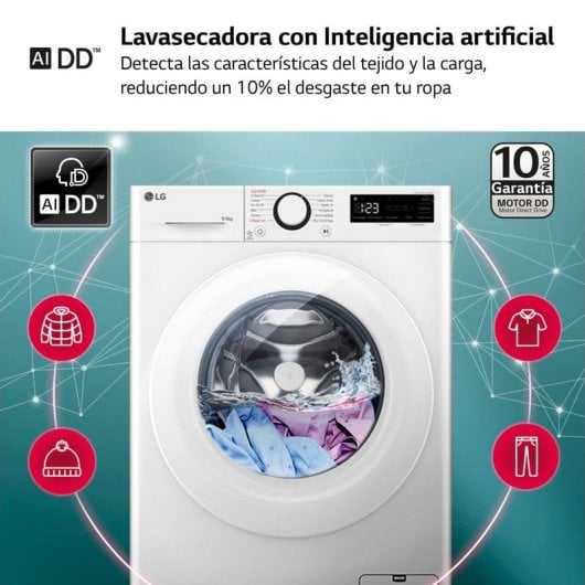 LG F4DR5009A3W Máquina de Lavar e Secar Roupa 9Kg/6Kg D Branca