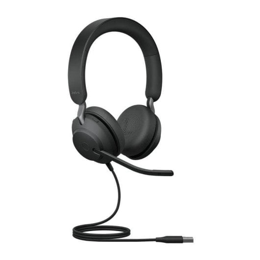Auriculares Jabra Evolve2 40 SE con cable USB-A Office UC con Cancelación de Ruido Pasiva Negros