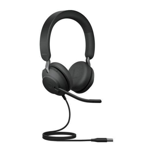 Auriculares Jabra Evolve2 40 SE con cable USB-A Office UC con Cancelación de Ruido Pasiva Negros