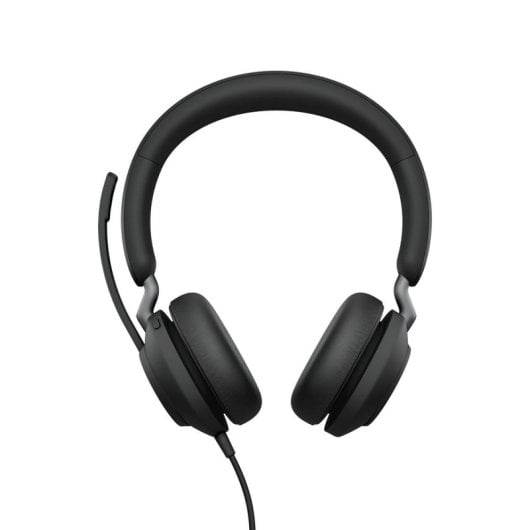 Auriculares Jabra Evolve2 40 SE con cable USB-C para llamadas y música con Cancelación de Ruido pasiva, micrófono y Busy