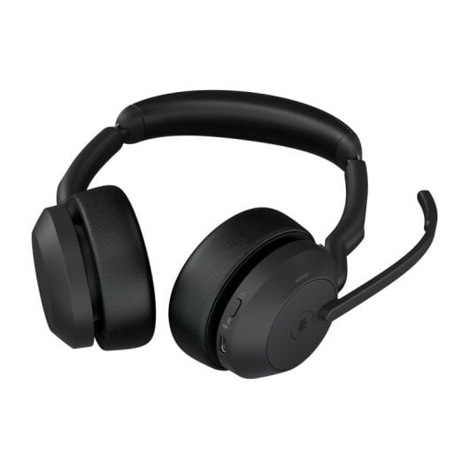 Jabra Evolve2 55 Casque sans fil et filaire pour centre d'appels avec base de chargement Noir