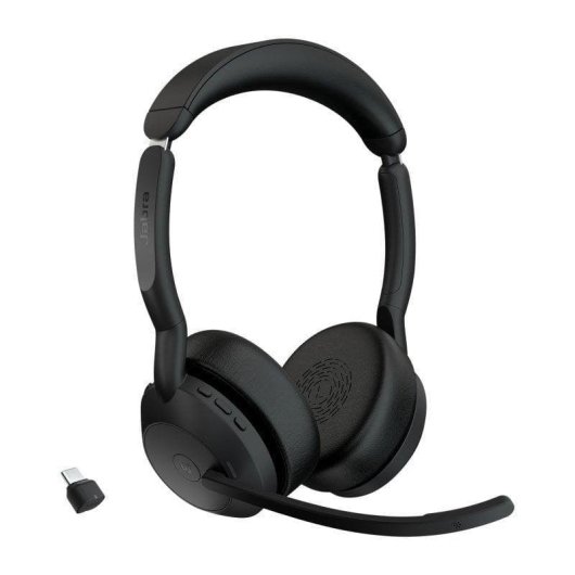 Auriculares Jabra Evolve2 55 inalámbricos Bluetooth con Cancelación de Ruido y micrófono, negros