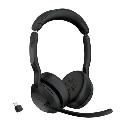 Auriculares Jabra Evolve2 55 inalámbricos Bluetooth con Cancelación de Ruido y micrófono, negros