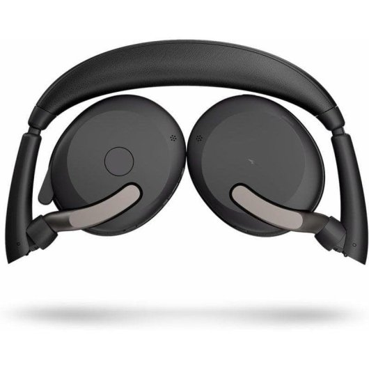 Auriculares Jabra Evolve2 65 Flex sem fios Bluetooth com Cancelamento de Ruído, microfone boom, dobrável, preto