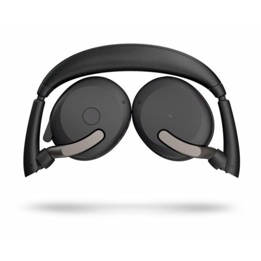 Auriculares Jabra Evolve2 65 Flex sem fios Bluetooth com Cancelamento de Ruído, microfone boom, dobrável, preto