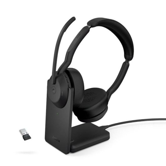 Casque Jabra Evolve2 55 Bluetooth sans fil avec ANC pour bureau noir