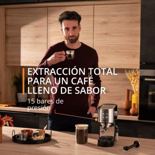 Cafetière expresso Krups Virtuoso+ XP444C10 1L 15 Bars avec mousseur