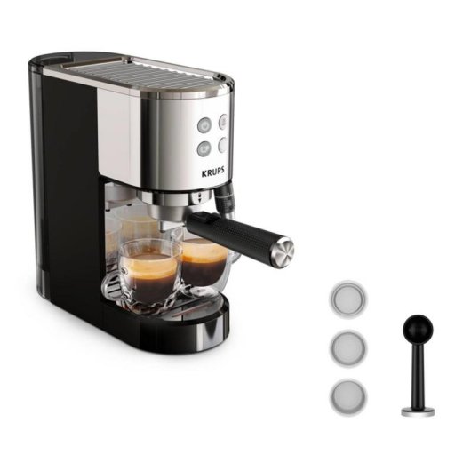 Cafetière expresso Krups Virtuoso+ XP444C10 1L 15 Bars avec mousseur