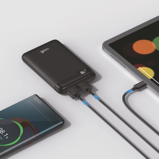 Cool Bateria Externa Power Bank 5000 mAh Display 10W Preta