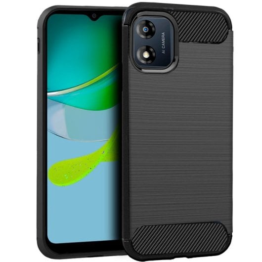 Cool Carcasa Carbón Negro para Motorola Moto E13