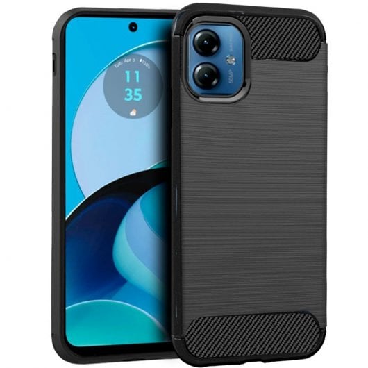 Cool Capa Carbono Preto para Motorola Moto G14