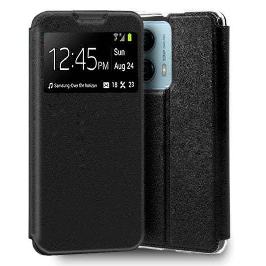 Coole schlichte schwarze Flip-Cover-Hülle für Motorola Moto G53 5G