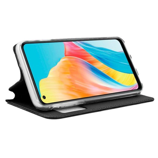 Coole glatte schwarze Flip-Cover-Hülle für Oppo A78 4G