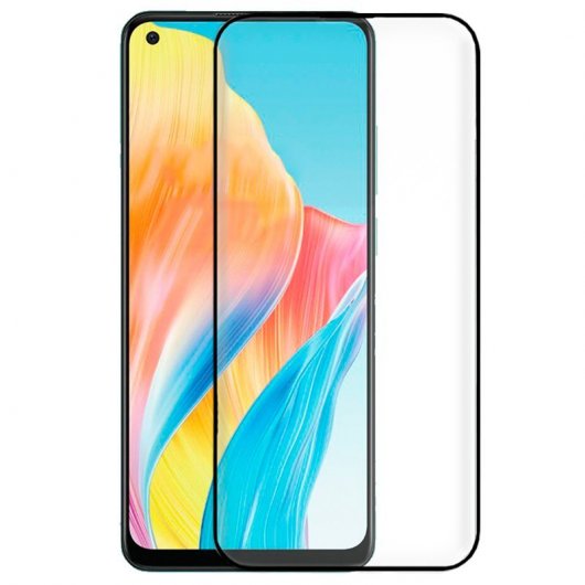 Fantastica protezione per schermo in vetro temperato 3D con bordo nero per Oppo A78 4G