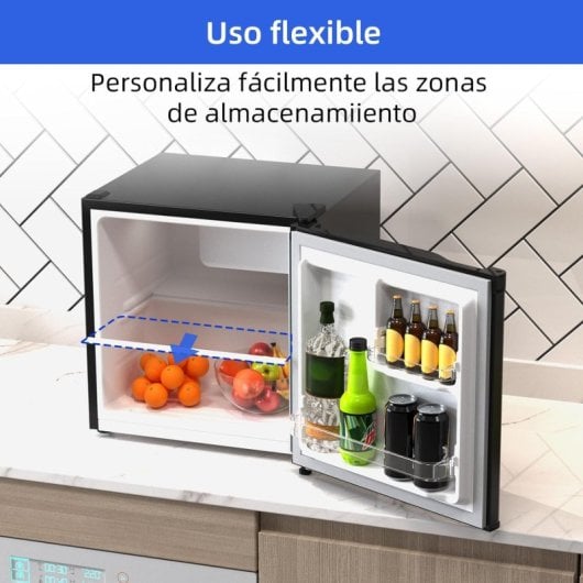 CHiQ CSD46D4E Frigorífico Mini 46L E Acero Inoxidable Negro