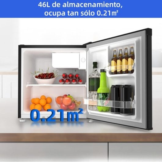 CHiQ CSD46D4E Frigorífico Mini 46L E Acero Inoxidable Negro