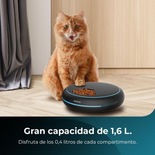 Cecotec Pumba 1600 Purrfect Meal Dispensador Automático de Comida para Animais de Estimação 1.6L