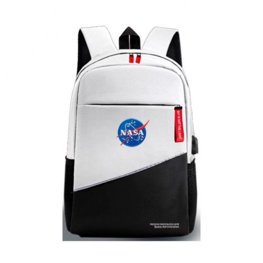 Nasa Bag05 Sac à dos pour ordinateur portable jusqu'à 15,6" Noir-Blanc