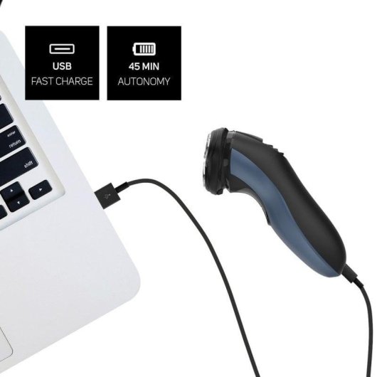 Barbeador Facial Taurus 3 Side Shave Recarregável 45min Seco e Molhado 3 Lâminas