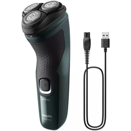 Rasoio Elettrico Viso Philips Shaver 3000X Series X3002/00 Senza Filo 40min Funzionamento a Umido 3 Testine Rifinitore