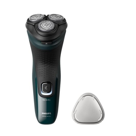 Rasoio Elettrico Viso Philips Shaver 3000X Series X3002/00 Senza Filo 40min Funzionamento a Umido 3 Testine Rifinitore