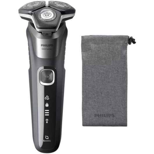 Máquina de Barbear Facial Philips Series 5000 S5887/10 Recarregável 60min Seco e Molhado 3 Lâminas Carga Rápida