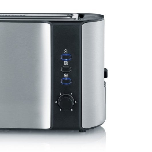 Severin AT 2590 Toaster 2 Scheibe(n) 1400 W Schwarz, Silber