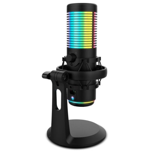 Microfono a condensatore Krom Kaze per lo streaming RGB Nero