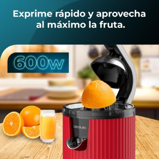Cecotec Xqueeze Retrojuice 600 Presse-agrumes électrique à bras 600W Rouge