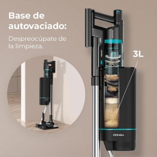 Cecotec Conga Rockstar 10000 Nebula Station Aspirador Vertical 3 en 1 sin Cables 450W