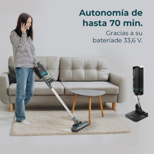 Cecotec Conga Rockstar 10000 Nebula Station Aspirador Vertical 3 en 1 sin Cables 450W