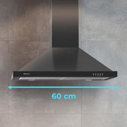 Campana extractora Cecotec Bolero Flux PM 604300 Piramidal 60cm LED Preto