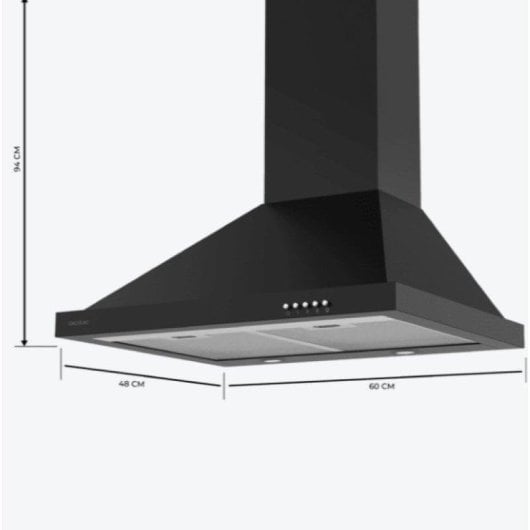 Campana extractora Cecotec Bolero Flux PM 604300 Piramidal 60cm LED Preto