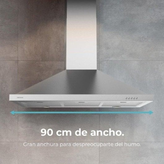 Cecotec Bolero Flux PM 906500 Campana Extractora 90cm A Acero Inoxidable