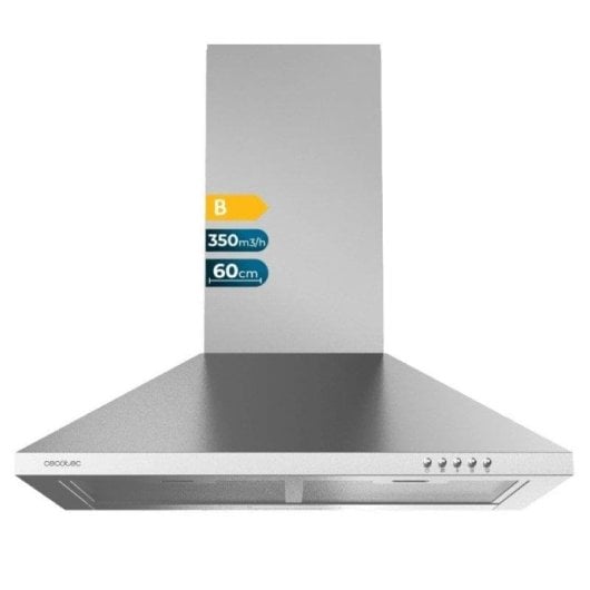 Campana extractora Cecotec Bolero Flux PM 603500 Recirculação 60cm inox filtros carbono
